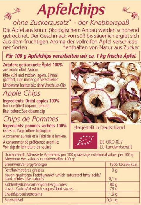 Nährwerte und Infos Apfelchips